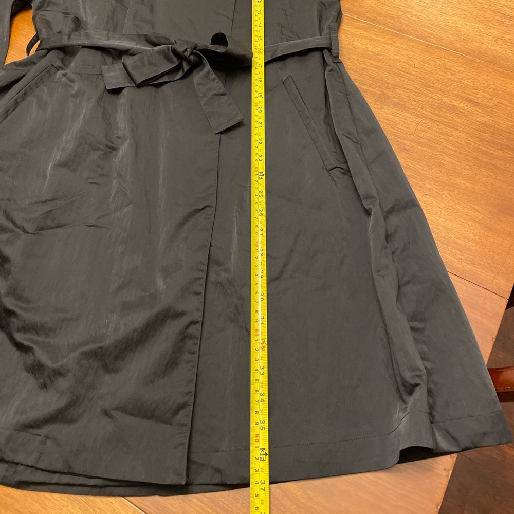🌸 UCHUU BLACK TRENCH COAT NWOT - Picture 10 of 11